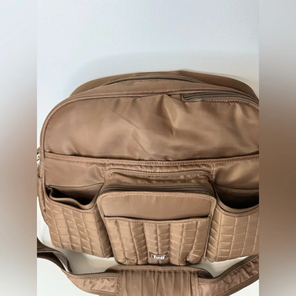 Lug Tuk Tuk Brown Quited Carry All Baby Diaper Bag Changing Pad Travel Overnight